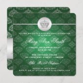 Invitation Élégant 50e anniversaire du Parti Royal Crown Gree (Devant / Derrière)