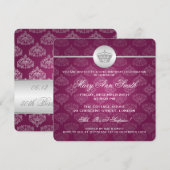 Invitation Élégant 50e anniversaire du parti Royal Crown Pink (Devant / Derrière)
