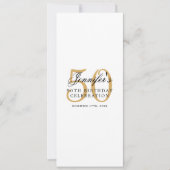 Invitation Elégant 50e Anniversaire Menu Gold (Devant)