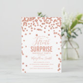 Invitation Élégant 50e anniversaire surprise Rose Gold (Debout devant)