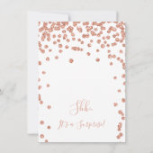 Invitation Élégant 50e anniversaire surprise Rose Gold (Dos)