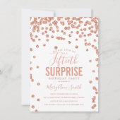 Invitation Élégant 50e anniversaire surprise Rose Gold (Devant)