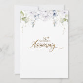 Invitation Élégant 50e (ou autre) anniversaire de Mariage (Dos)