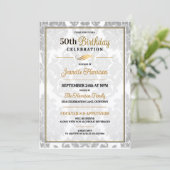 Invitation Elegant 50th Birthday Party Celebration (Debout devant)