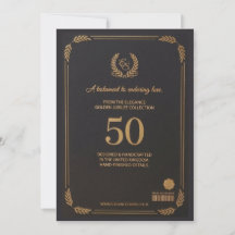 Elegant 50th Wedding Anniversary Card