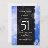 Invitation Élégant 51e anniversaire de Mariage Sapphire (Devant)
