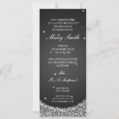 Invitation Élégant 60e anniversaire de fête Star Sparkle Blac (Dos)