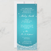 Invitation Élégant 60e anniversaire de fête Star Sparkle Blue (Dos)