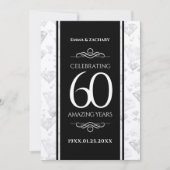 Invitation Élégant 60e anniversaire de Mariage de diamant (Devant)