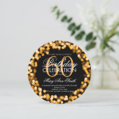 Invitation Élégant 60e anniversaire éclaire l'or (Debout devant)