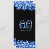 Invitation Elégant 60e anniversaire Menu de fête Marine (Devant / Derrière)