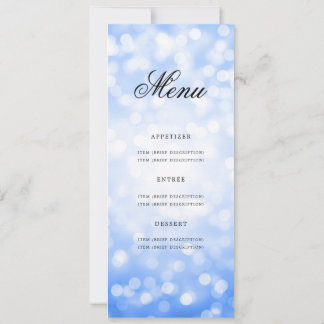 Invitation Elégant 60e anniversaire Menu de fête Marine Blue