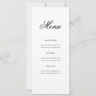 Invitation Élégant 60e Anniversaire Menu Gold