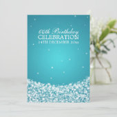 Invitation Elegant 60e Birthday Party Star Sparkle (Debout devant)