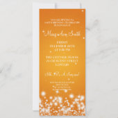 Invitation Elegant 60e Birthday Winter Sparkle Orange (Dos)
