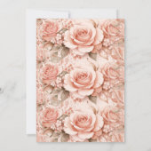 Invitation Élégant 65e anniversaire Rose Blush (Dos)