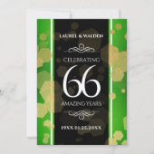 Invitation Élégant 66ème anniversaire de Mariage Titanite (Devant)