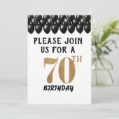 Invitation Élégant 70e anniversaire (Debout devant)