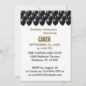 Invitation Élégant 70e anniversaire (Dos)