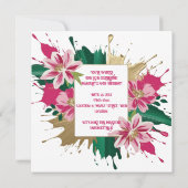 Invitation Élégant 70e anniversaire avec personnalisation Car (Dos)