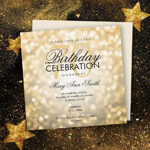 Invitation Élégant 70e anniversaire de fête Lumières Parties
