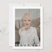 Invitation Élégant 70e anniversaire de la bande photo 70e (Dos)