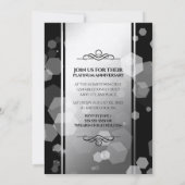 Invitation Élégant 70e anniversaire de Mariage Platinum (Dos)