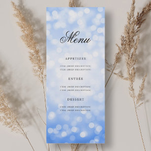 Invitation Elégant 70e Anniversaire Menu de fête Marine Blue