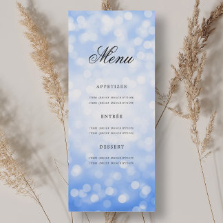Invitation Elégant 70e Anniversaire Menu de fête Marine Blue