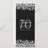 Invitation Elégant 70e anniversaire Menu Fête Argent (Devant)