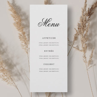 Invitation Elégant 70e anniversaire Menu Fête Argent