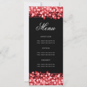 Invitation Elégant 70e Anniversaire Menu Ruby Red (Dos)