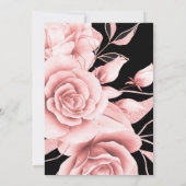 Invitation Elégant 70e anniversaire Rose de fête Gold Floral (Dos)