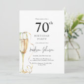 Invitation Elegant 70th Birthday Party (Debout devant)