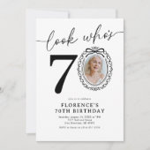 Invitation Elegant 70th Birthday Photo (Devant)