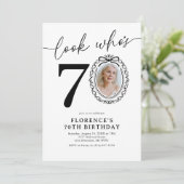 Invitation Elegant 70th Birthday Photo (Debout devant)