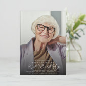 Invitation Elégant 75ème anniversaire photo (Debout devant)