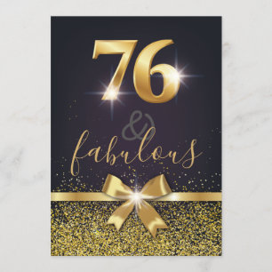 Invitation Elégant 76 & Fabulous Gold Parties scintillant 76t