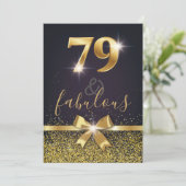 Invitation Elégant 79 & Fabulous Gold Parties scintillant 79t (Debout devant)