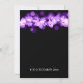 Invitation Elégant 80e anniversaire de la fête Purple Bokeh (Dos)