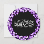 Invitation Élégant 80e anniversaire éclat violet (Dos)