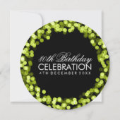 Invitation Élégant 80e anniversaire éclatant vert (Dos)