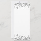 Invitation Elégant 80e Anniversaire Menu Confetti Argent (Dos)