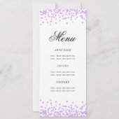Invitation Élégant 80e Anniversaire Menu Purple (Dos)