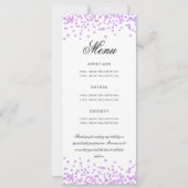 Invitation Élégant 80e Anniversaire Menu Purple (Dos)