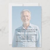 Invitation Elégant 80e anniversaire pour hommes Photo Celebra (Dos)
