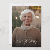 Invitation Elégant 80ème anniversaire photo (Devant)