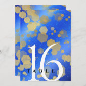 Invitation Élégant 9e anniversaire Mariage Lapis Lazuli (Devant / Derrière)