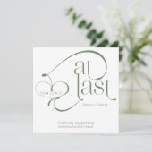 Invitation Élégant à Dernier Dusty Rose Sage Enregistrer la d (Debout devant)