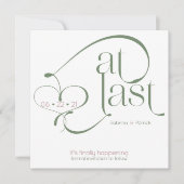 Invitation Élégant à Dernier Dusty Rose Sage Enregistrer la d (Devant)